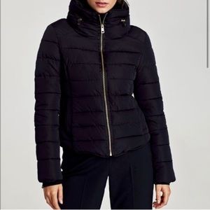 Zara Basic funnel neck puff jacket